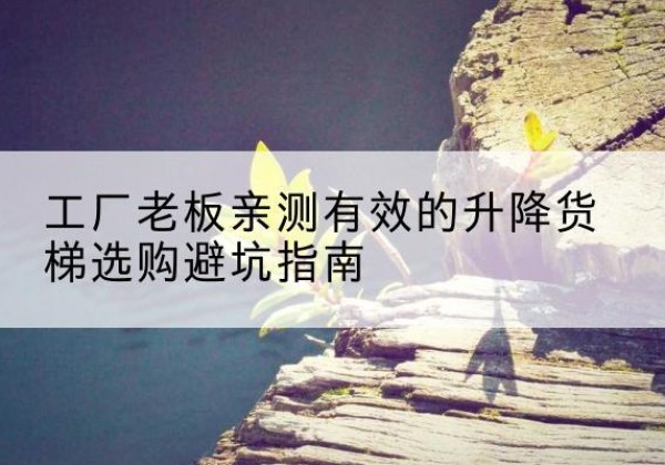 成华升降货梯怎么选-工厂老板亲测有效的升降货梯选购避坑指南